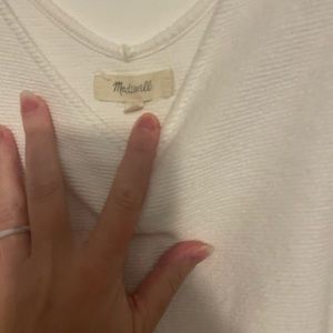 Madewell Ribbed Cropped Sleeveless Top Tie Front